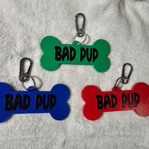 Bad Pup Large Fursuit Collar Tag