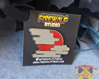 Red Moon Enamel Pin