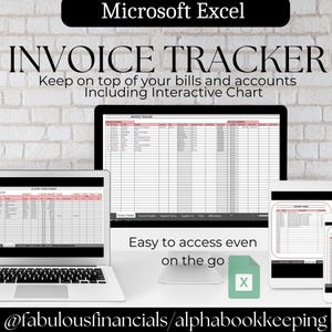 Invoice Tracker Excel, Invoice Tracker Spreadsheet, Invoice Management Tool, Customer Payment Tracker, Small Business Spreadsheet,