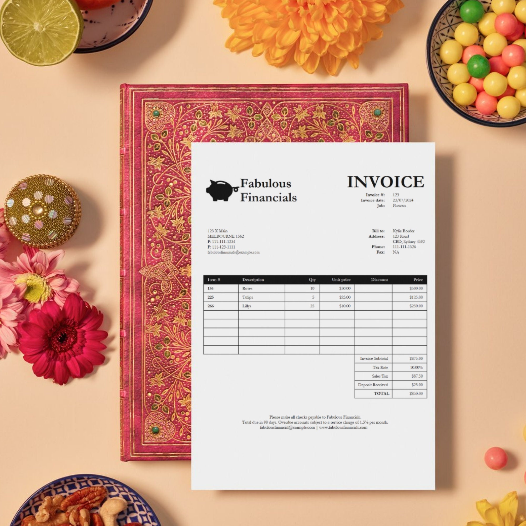 Invoice Template Excel Editable for Spreadsheet Budget Small Business ...