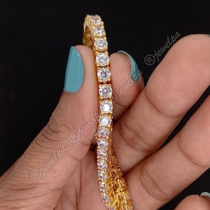 5.50 CT Lab Grown Diamond Tennis Bracelets in 10K/14K, Lab Round Diamond Bracelets, IGI Certified Lab Grown Wedding Gift Diamond Bracelets