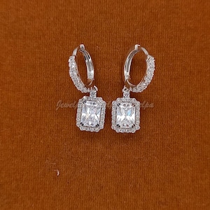 3.50 CT Lab Grown Diamond Drop & Dangle Earrings, Clip-On Back Drop Earrings, IGI Certified Diamond Wedding Earrings, Handmade Jewelry Gift
