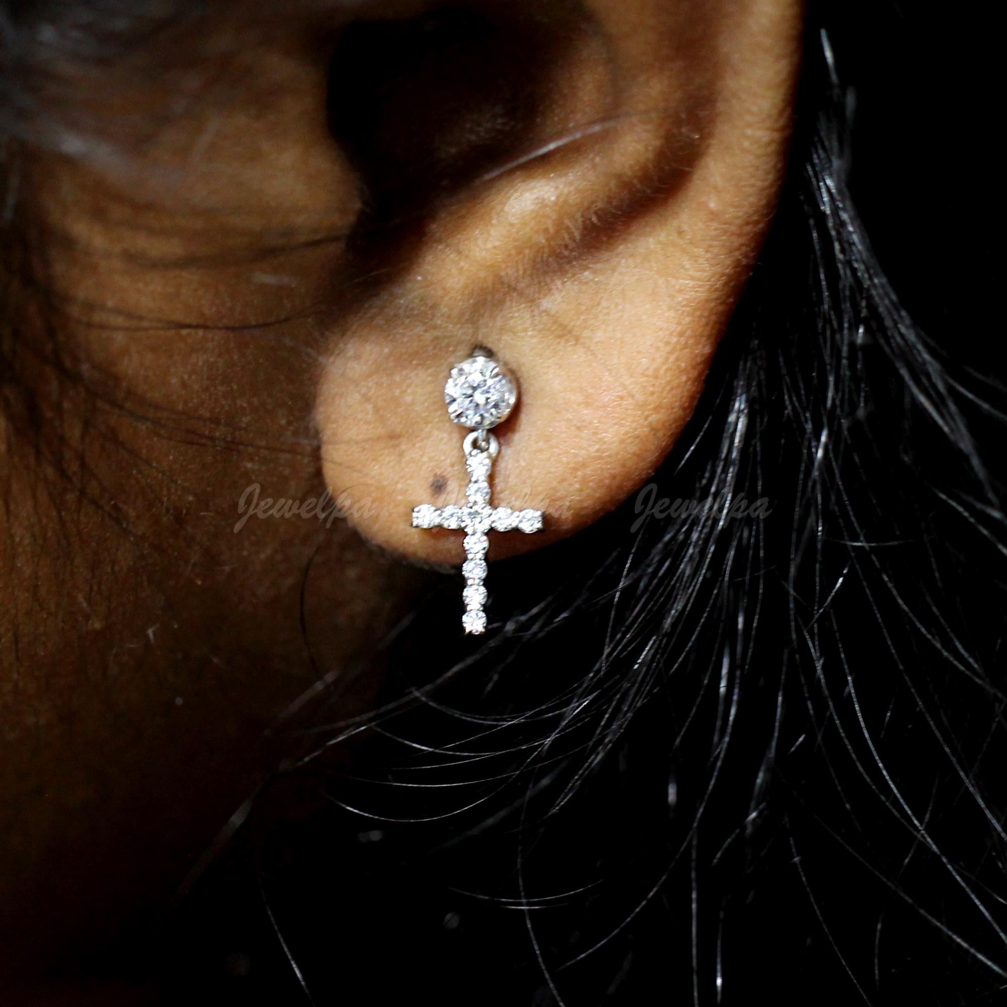 Orecchini Pendenti In Argento Pavé - Italia - Foto 12