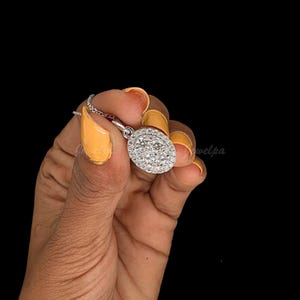 Lab-Grown Diamond 2.5CT Round Cut Halo Pendant, 14K White Gold Wedding Pendant, Elegant Bridal Necklace, Customized Special Occasion Jewelry