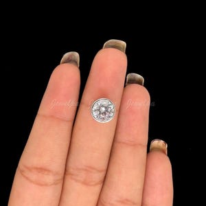 Lab Grown Diamond Pendant, 2.50 CT Round Diamond Solitaire Bezel Set Pendant, IGI Certified Diamond, 14K Solid Gold Necklace, Gift for Her