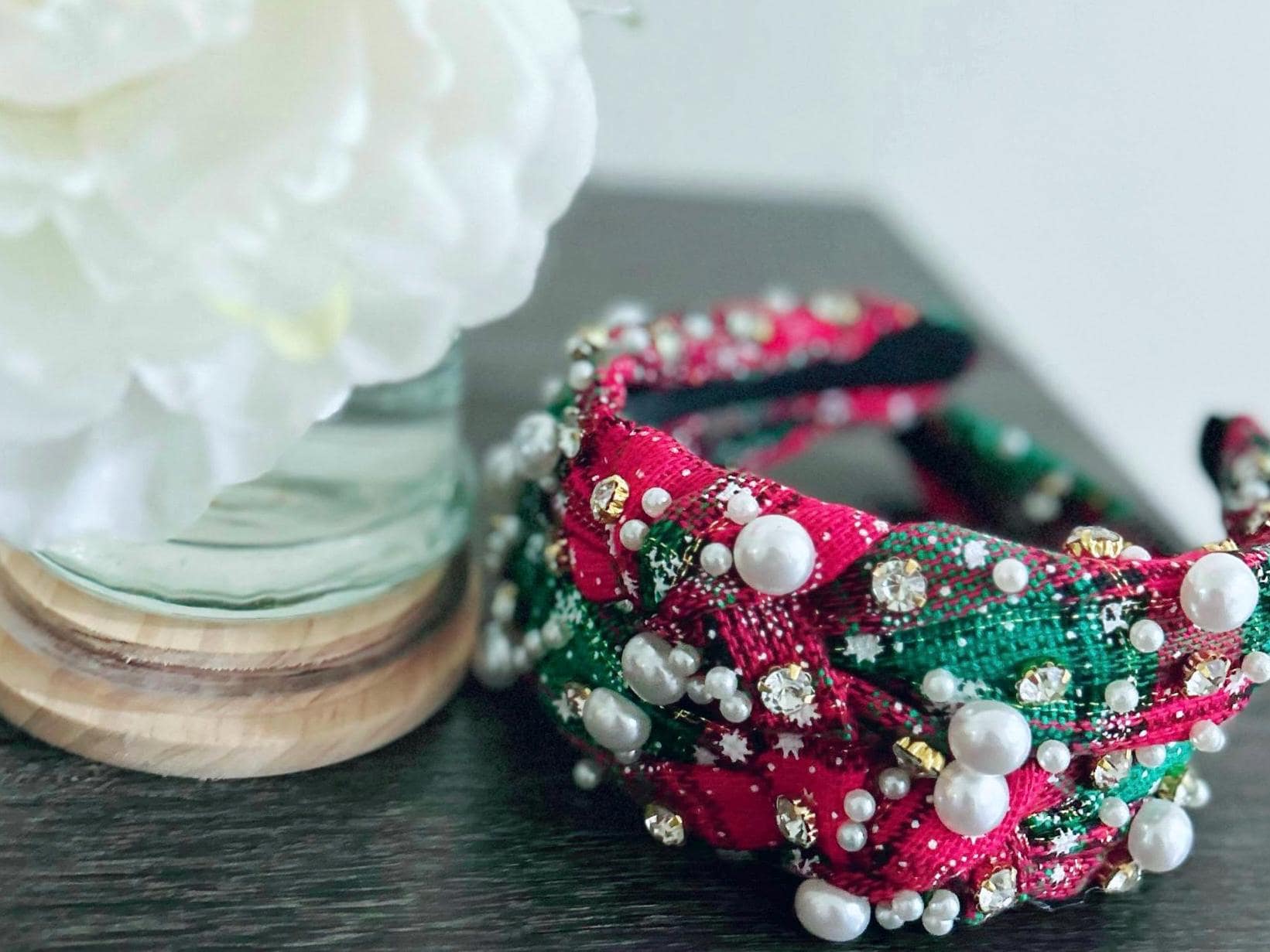 Pearl Plaid Headband - Etsy display picture 1