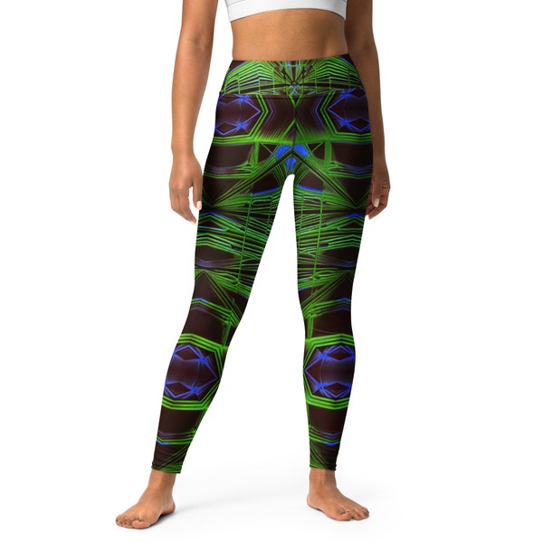 Matrix 02.1 Yoga Leggings by Brain Plague Designs