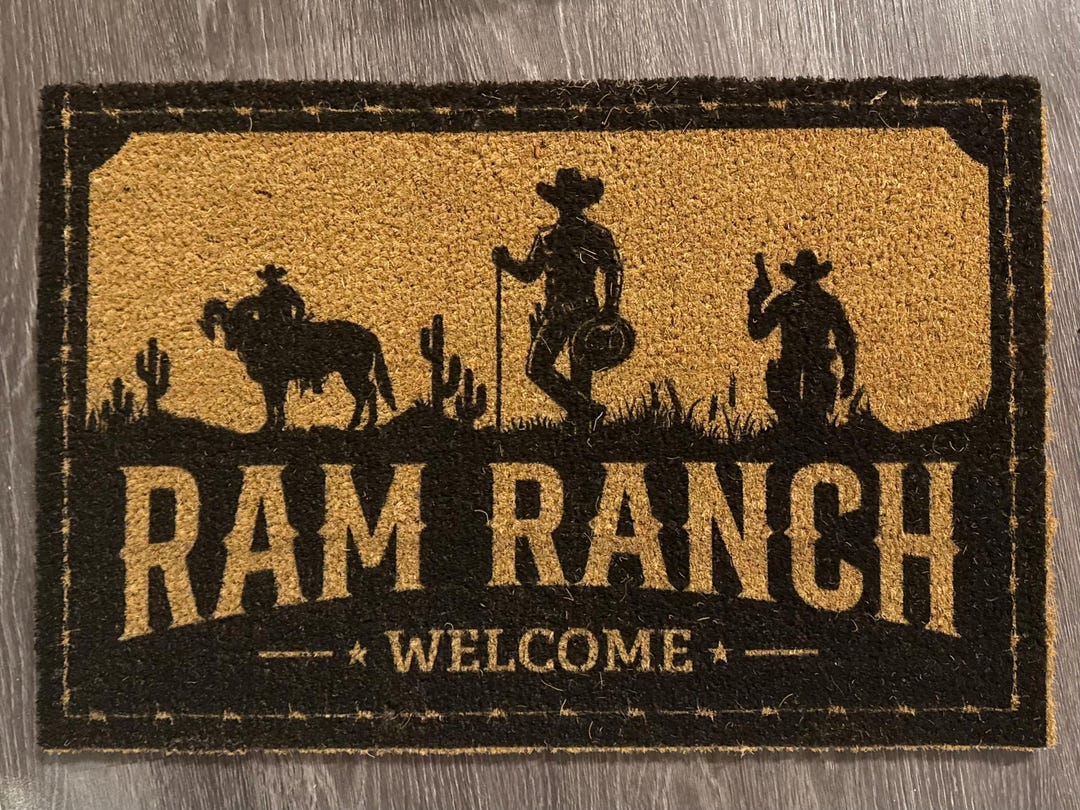 G Ranch Mat Ram Ranch Welcome Mat - Etsy