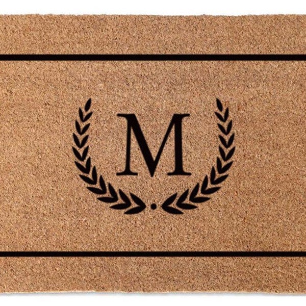 Initial Custom Embossed Doormat