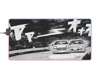 Initial D - Takumi Standing AE86 Manga Anime Style | Art Board Print