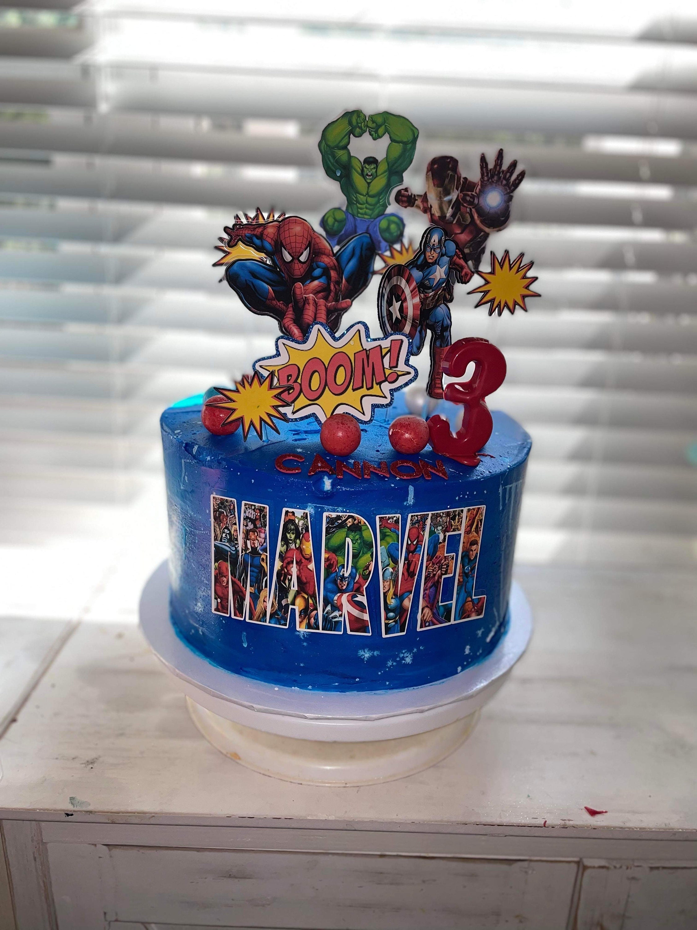Marvel Cake Topper Marvel Marvel Custom Topper Party Etsy