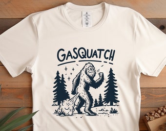 Farting Bigfoot Shirt: Funny Sasquatch Camping Tee