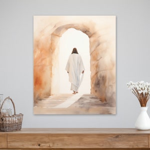 He is Risen, Jesus Christ Resurrected, Easter Painting, Jesus Wall Art, Ready to Hang Canvas Wall Art, Bible Art, LDS Art, Jesus Painting