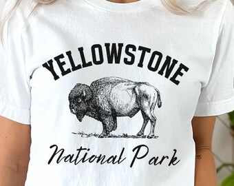 Yellowstone Buffalo T-Shirt: Vintage National Park Tee