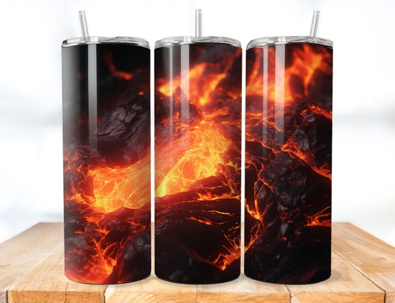 3d Lava Tumbler Wrap PNG 3d Lava Sublimation Design PNG Hot Lava