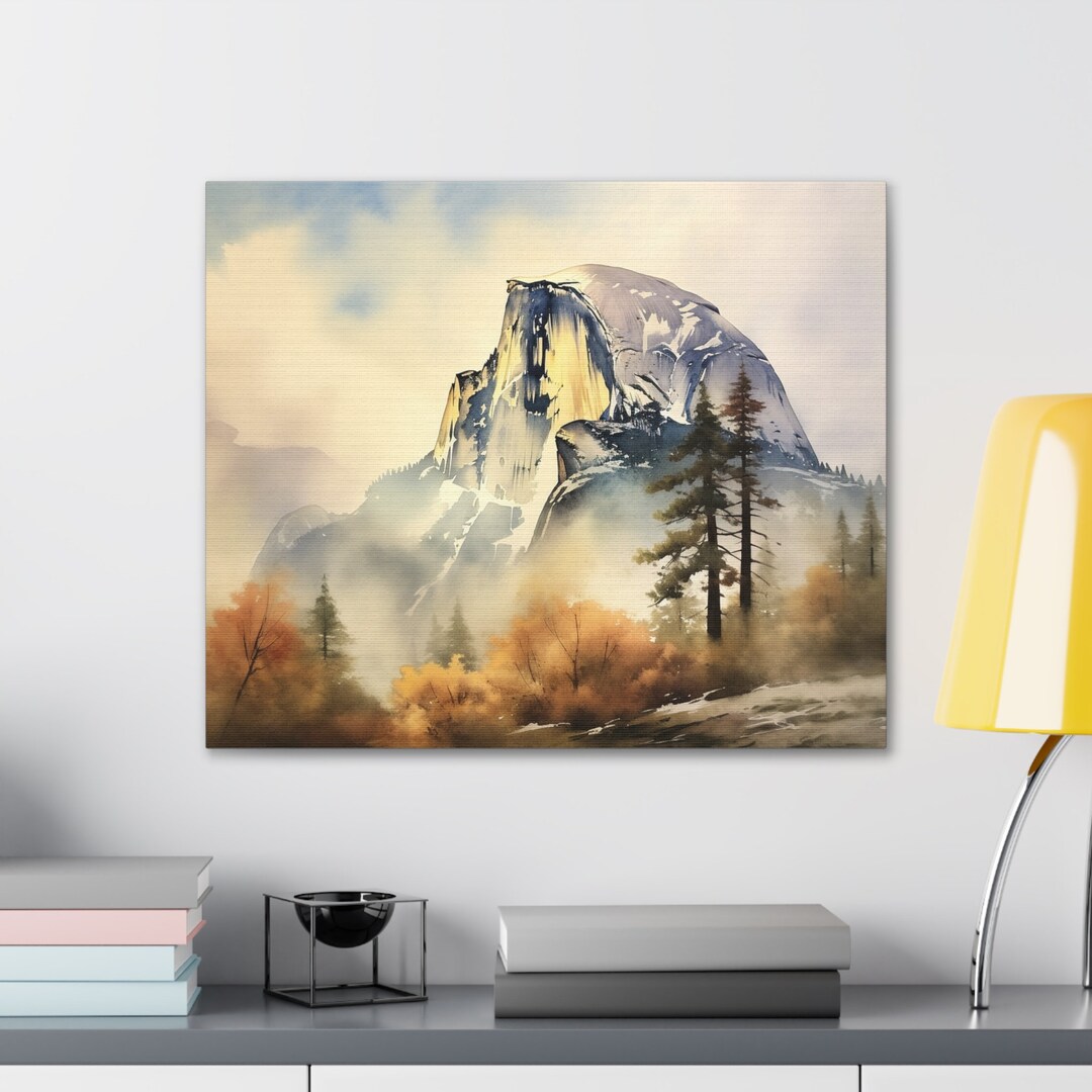 Yosemite Wall Art Yosemite Canvas Wall Art Half Dome Pop Art Etsy