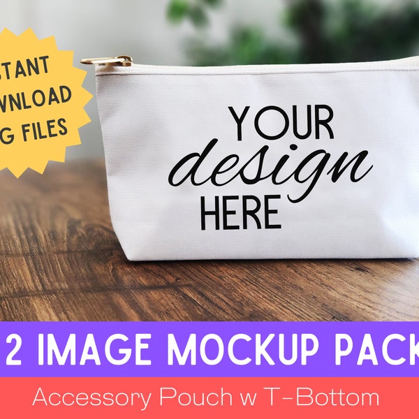 Cosmetic Bag Mockup Accessory Pouch Mockup Makeup Purse Mockup JPG Instant Download Pencil Case Mockup Zipper Pouch Mockup Pouch Mockup