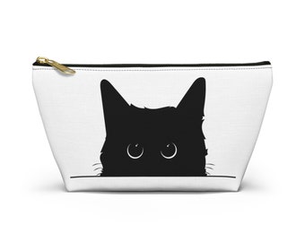 Black Cat Accessory Pouch: Funny Travel Toiletry Bag