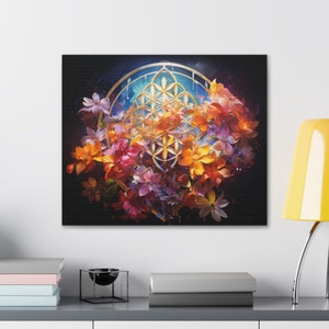 Torus Wall Art Flower of Life Wall Art Sacred Geometry Art Yoga Studio Art Wall Decoration Home Decor Spiritual Decor Yoga Art