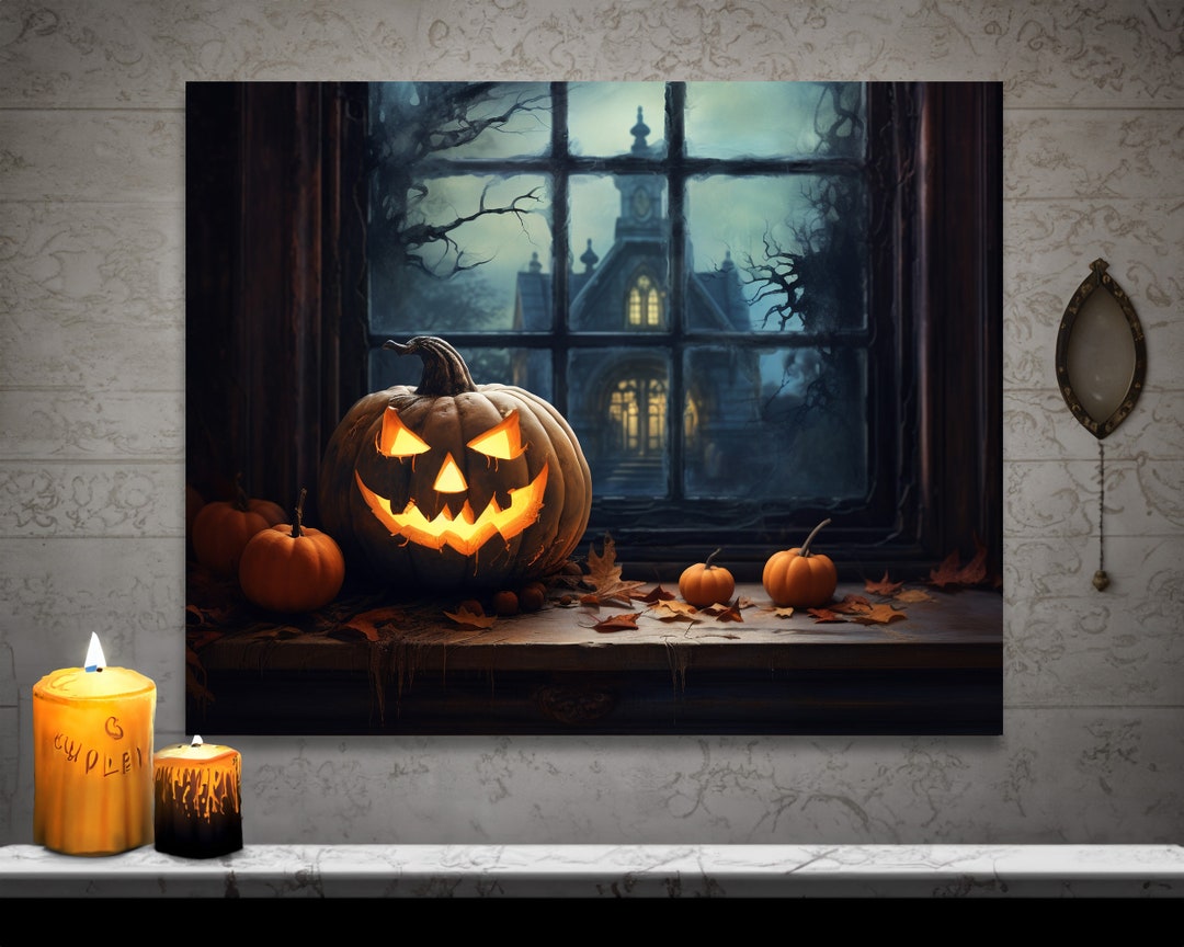 Jack O Lantern Wall Art Halloween Decor Gothic Art Dark Academia Jack O ...