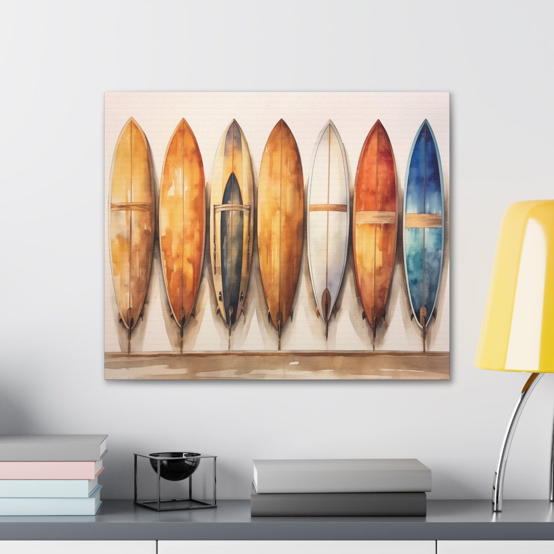 Surfboard Wall Art Surfboard Canvas Wall Art Surfboard Home Decor