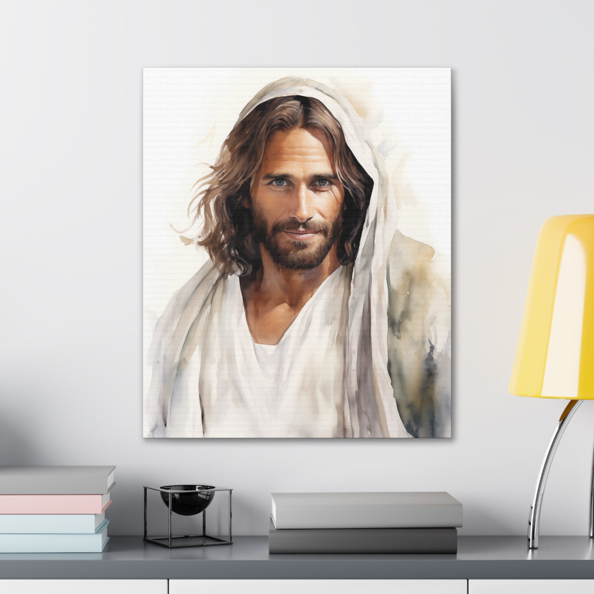 Jesus Portrait Canvas: Religious Christian Wall Art - Etsy