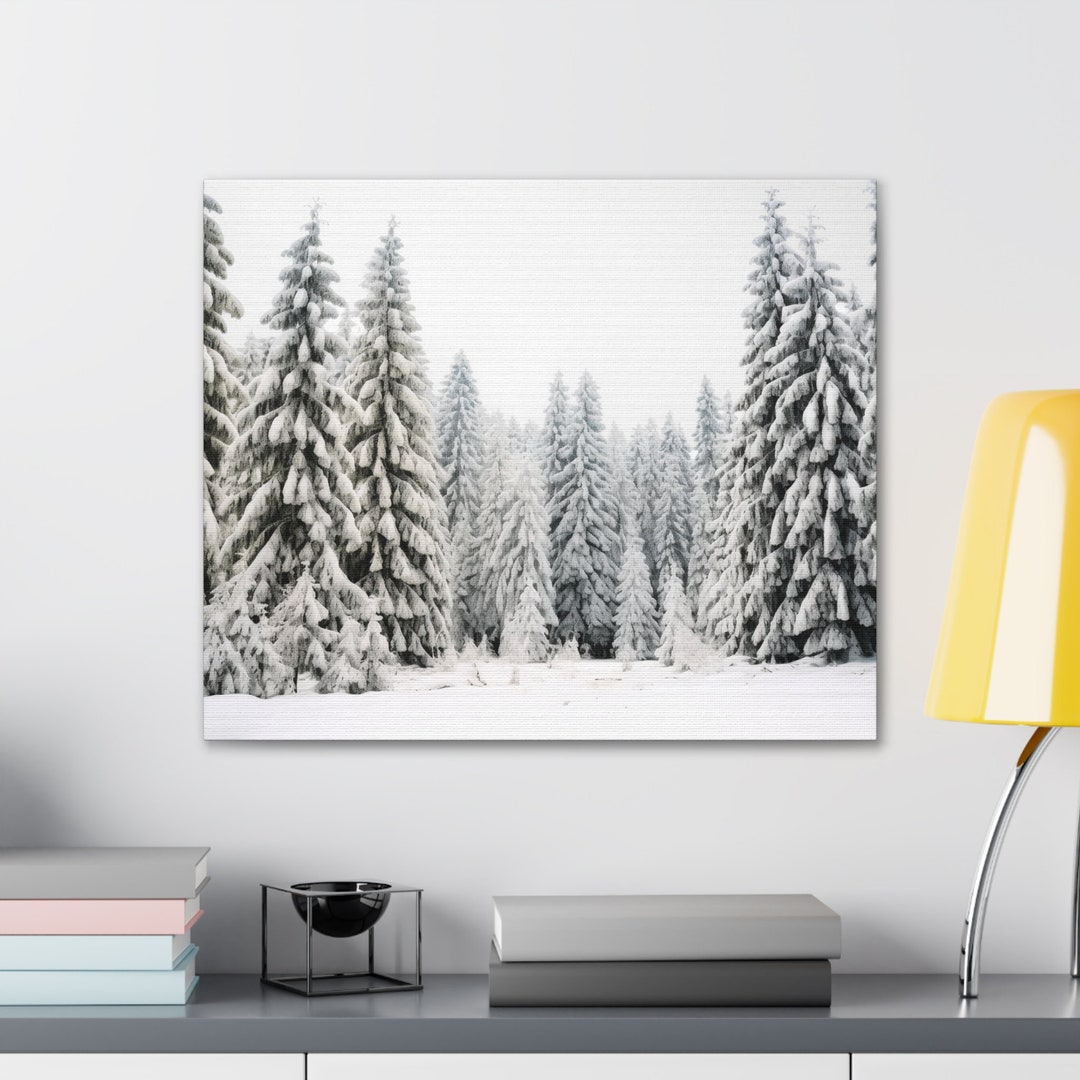 Winter Wonderland Wall Art, Canvas Wall Art, Living Room Wall Decor
