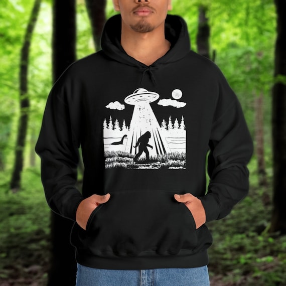Bigfoot Lochness UFO Hoodie: Sasquatch Alien Sweatshirt