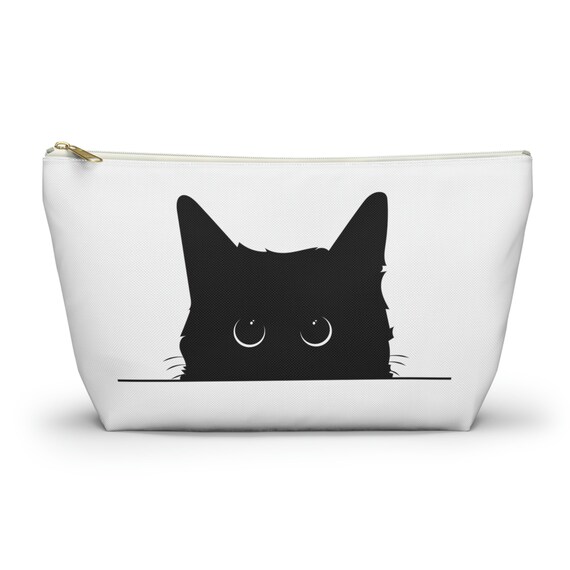 Black Cat Accessory Pouch Travel Accessory Bag Cat Makeup Bag