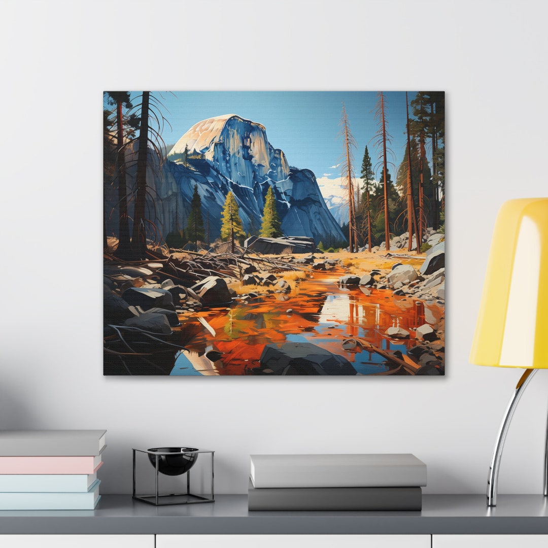 Yosemite Wall Art Yosemite Canvas Wall Art Half Dome Painting Canvas Yosemite National Park Pop