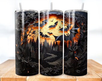 Inflated Sublimation Design 3D Tumbler Wrap 20 Oz Skinny Tumbler ...