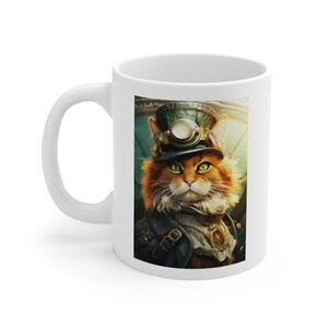 Steampunk Cat Coffee Mug 11 oz Funny Cat Mug Steampunk Mug Cute Cat Mug Cat Lover Mug Gift for Cat Lovers Cat Mom Gift Steampunk Mug