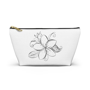 Floral Accessory Pouch: Travel Makeup Bag, Charger Case