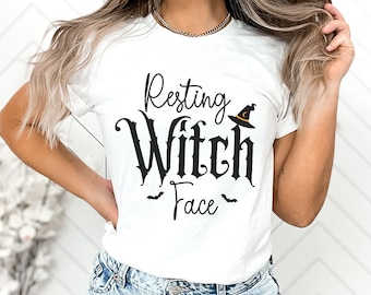 Resting Witch Face Shirt . Halloween Shirt Funny Halloween Shirt Witch Shirt Gift for Her Halloween Party Shirt Halloween Witch Shirt