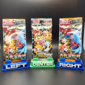 Aangepaste 3D-geprinte kaarthouder - Pokemon - TCG - sport - bovenladers - platen - kaarten met beoordeling - PSA - BGS
