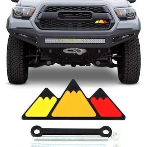 Tri-color Grille Badge Emblem For 2016-2023 Toyota Tacoma TRD 4Runner Tundra