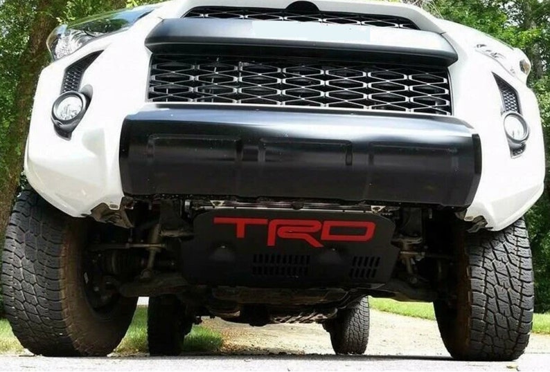 Aluminum Front Lower Skid Plate For 2014-2023 4Runner TRD - Red 3D Letter