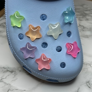 Glow in the dark stars foam shoe charm