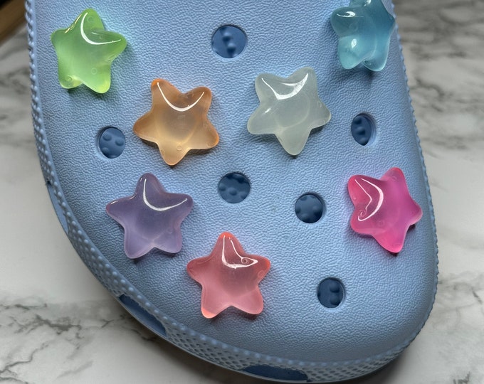 Glow in the dark stars foam shoe charm