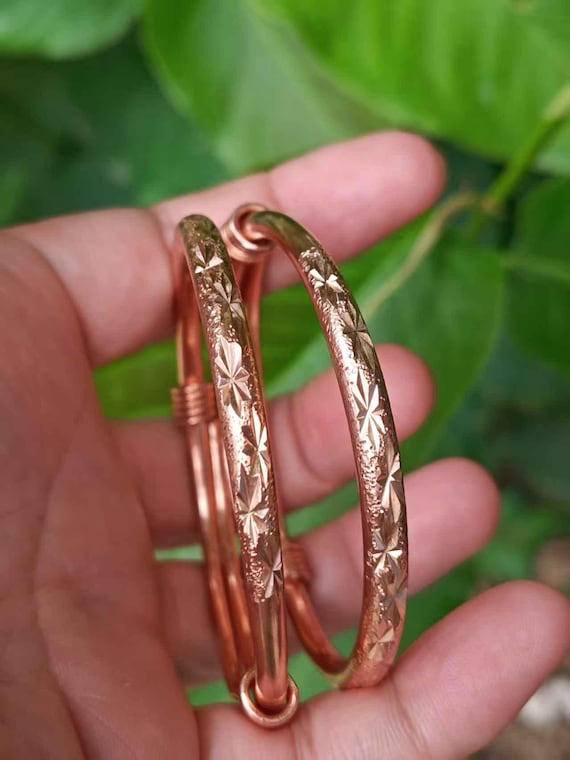 A pair Solid Pure Copper  Cuff Copper Arthritis T… - image 10