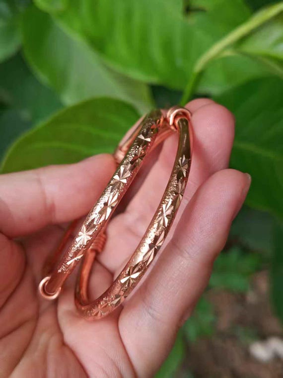 A pair Solid Pure Copper  Cuff Copper Arthritis T… - image 4