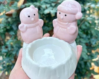 スノーパーソン - すぐに発送可能な、ろくろで成形し、手作業で加工