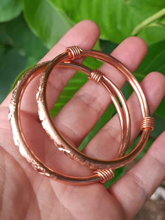 A pair Solid Pure Copper  Cuff Copper Arthritis T… - image 5