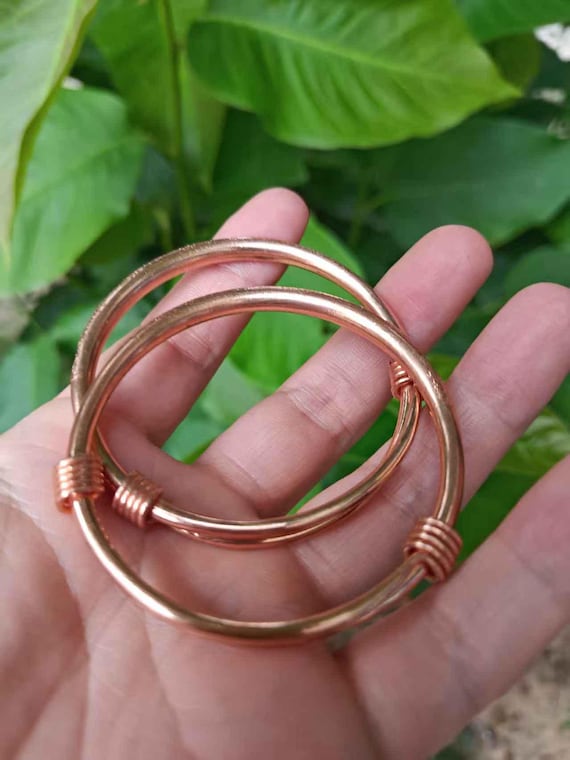 A pair Solid Pure Copper  Cuff Copper Arthritis T… - image 2