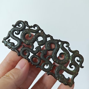 Dragon and Phoenix Charms, Fengshui plate, Bringing Prosperity Pendant Yin Yang Dragon Phoenix Pendant Ancient Chinese Mythology Paperweight