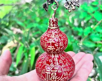 瓢箪 置物 3点セット 美人画 台付き蘭州刻葫蘆 玩具工房｜開運瓢箪から