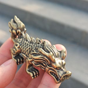 Dragon Qilin Feng shui Decor Foo lion dogs, Turtle fish beast, Pixiu Chinese Ancient Mythical Creature Animal Horoscopes Feng shui decor P12