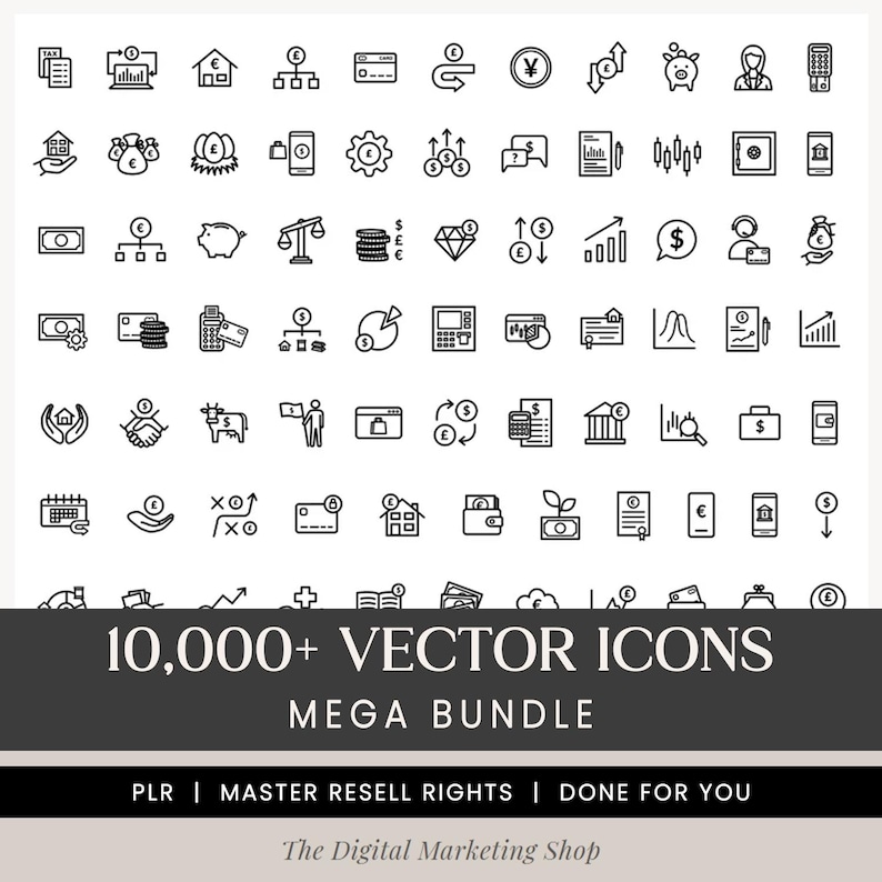 10,000+ Vector Icons Mega Bundle, Great Deals, Value Bundles, Digital ...