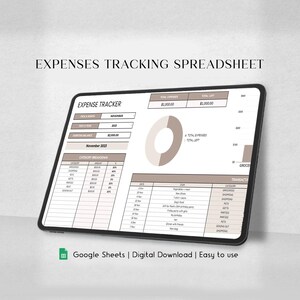 Expenses Tracking & Management Spreadsheet, Business Finance ...