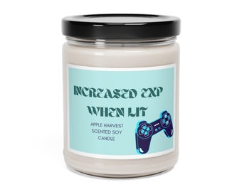 Increased EXP When Lit - Gamer Candles - Apple Harvest Scented Soy Candle, 9oz